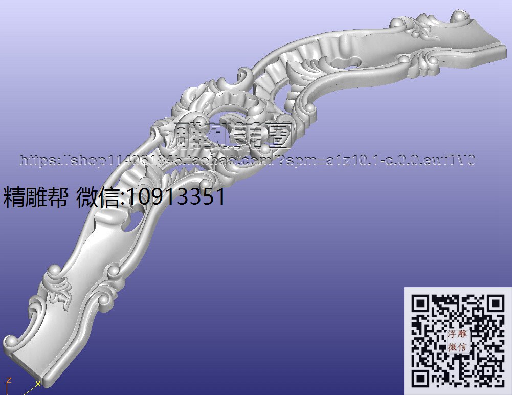 雅格 凯撒侧围板-xiu_圆雕图立体雕花桌腿3d打印洋花沙发腿圆柱木雕柱腿精雕图浮雕图